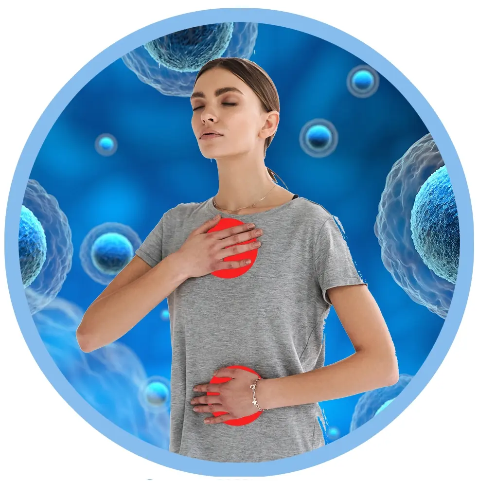 Athletic sportswoman doing breathing exercise during yoga practi